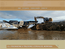 Tablet Screenshot of jjexcavatingandtrucking.com